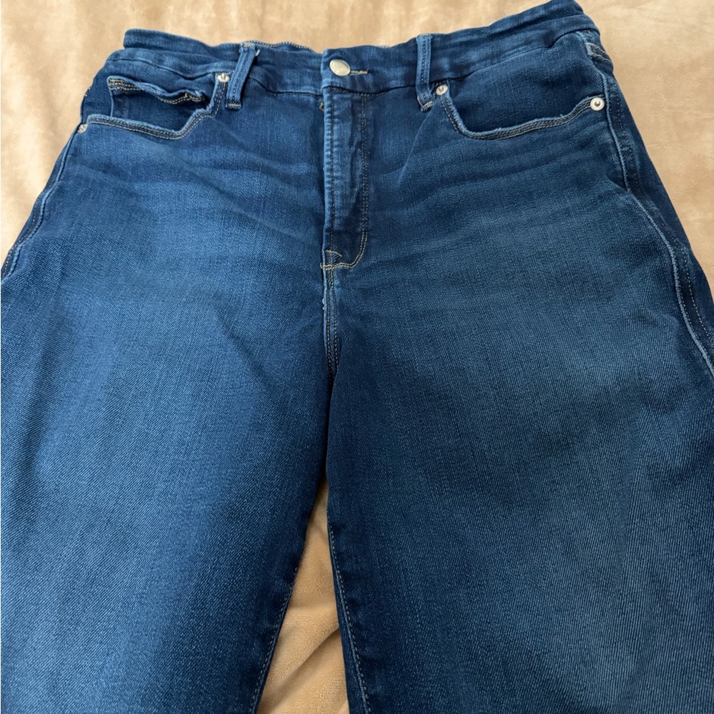 Good American Good Curve Straight 28” Inseam Super High Rise Women's Jeans 31/12 - Picture 3 of 8